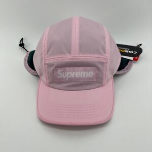 NWT Supreme Polartec Lined Packable Cordura Earflap Pink Hat Camp Cap